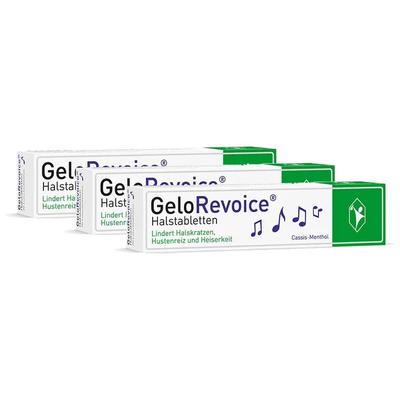 Gelorevoice Halstabletten Cassis-Menthol Lut.-Tab. 3er-Pack 3x20 St Lutschtabletten