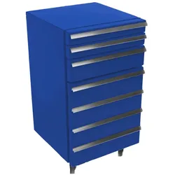 Vintage Industries Cool-Tool / Werkzeugwagen inkl. Kühlschrank, 3 Schubladen, blau / 50l - GCCT50-3R