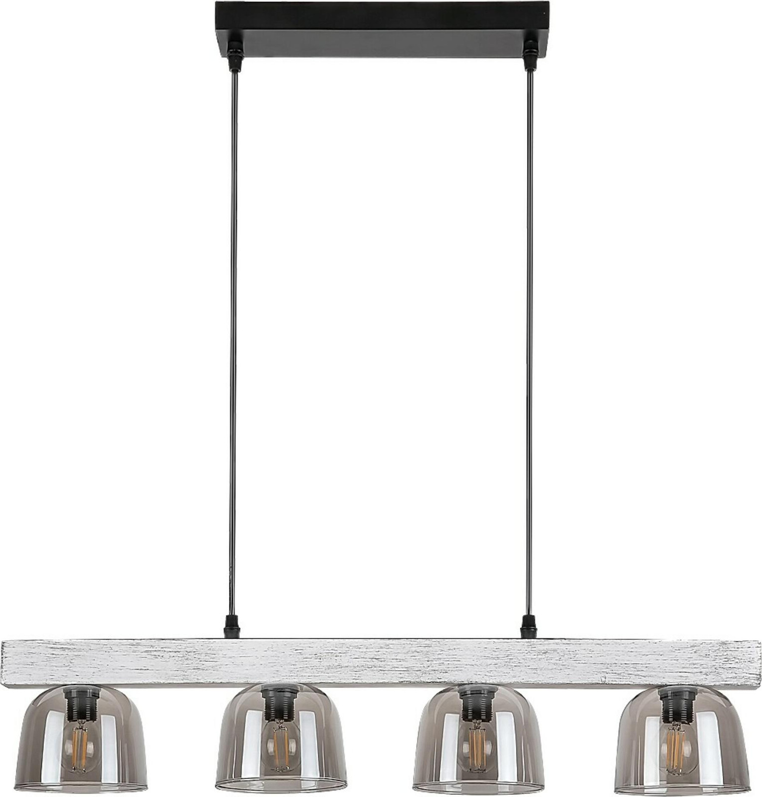 Rabalux 3120 Hanglamp met 4 spots, Kardemom, hout, bruin-zwart-grijs, E14
