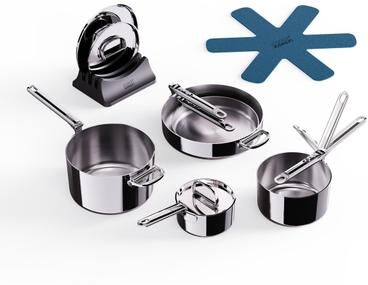 Joseph Joseph Space Steel 8-piece Stainless Steel Cookware Set with Folding Handles