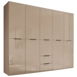 Pol Power Kleiderschrank Santiago 250 x 212 cm Glas Beige Kaschmir