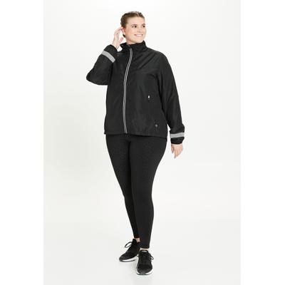 Laufjacke Q BY ENDURANCE "VENEE", Damen, Gr. 48, schwarz, 100% Polyester, bedruckt, unifarben, normal, hoch geschlossener Ausschnitt, Jacken, in großen Großen verfügbar