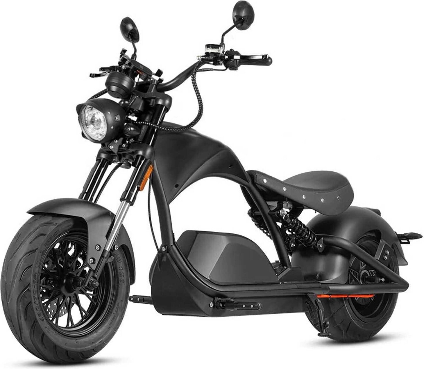 Elektroroller Blake, E-Roller, E-Scooter Straßenzulassung, 45 km/h, 3000 W, 100 km RW, herausnehmbarer Lithium-Akku (72V/40Ah) Schwarz