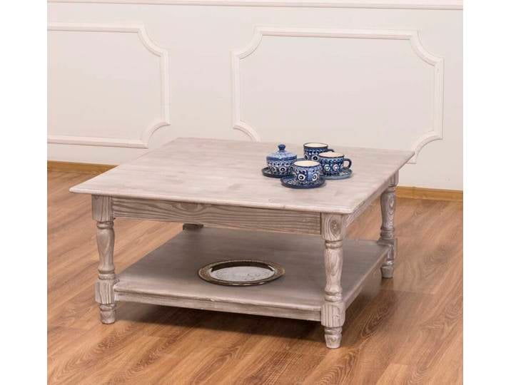 Tief gebürsteter Couchtisch Alois im Landhausstil
