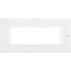 Legrand HA4806VBB Abdeckrahmen AXOLUTE: 6 Module, Farbe: White Glass