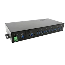 EXSYS EX-1526HMVS 16-Port USB 3.2 Gen1 Managed Metall HUB mit 15KV ESD Überspannungs-Schutz