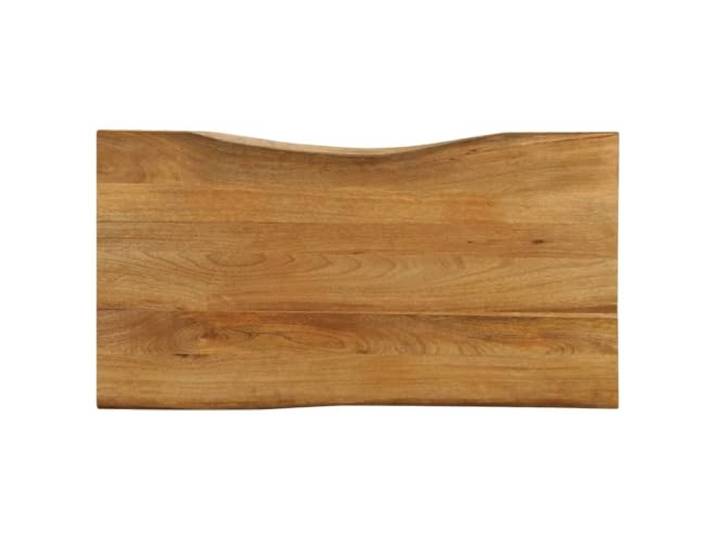 PTUGUOF Tischplatte Massivholz Mango 120x60x3,8 cm Mit Naturkante, Vielseitig Kombinierbar, Feucht Abwischbar, Einzigartige Holzmaserung