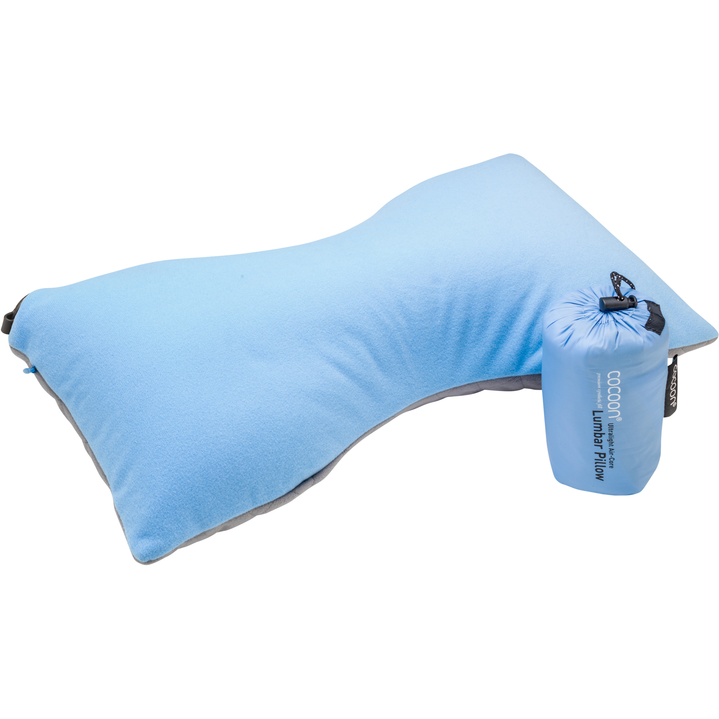 Cocoon Lumbar Support Kissen Reisekissen blau Größe 42x21x11cm Reise Klein verpackbar