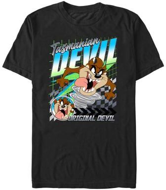 Men's Big & Tall Taz Racing by Mad Engine in Black (Size LT)