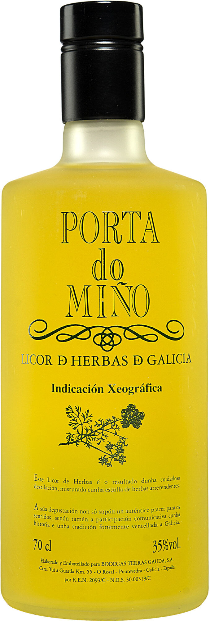 Terras Gauda Licor de Hierbas »Porta do Miño« 35% Vol. Trocken aus Spanien