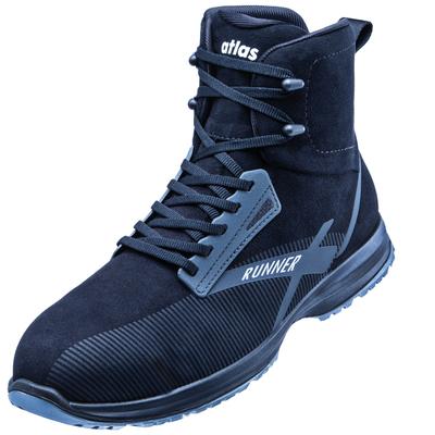 Sicherheitsschuh ATLAS SCHUHE "Runner 105 ESD" Gr. 43, grau (anthrazit, blau), 43, Obermaterial: 100% Textilmaterial TEXMAT., Schuhe