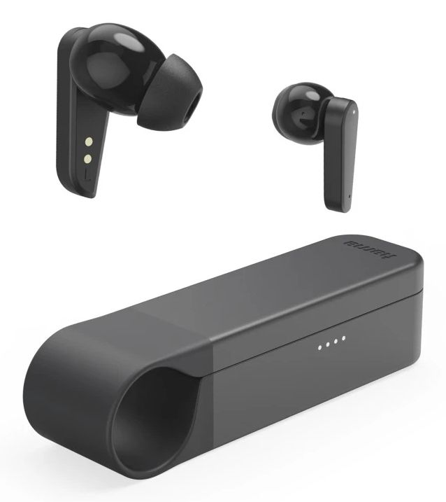 Hama 184180 Spirit Pocket II In-Ear Bluetooth Kopfhörer kabellos TWS 6 h Laufzeit (Schwarz) 00184180