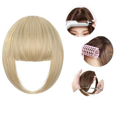 pony haarclip in pony pony fransen mit bügeln haarteile für frauen dicker pony flach ordentlich pony haarverlängerung zum täglichen tragen