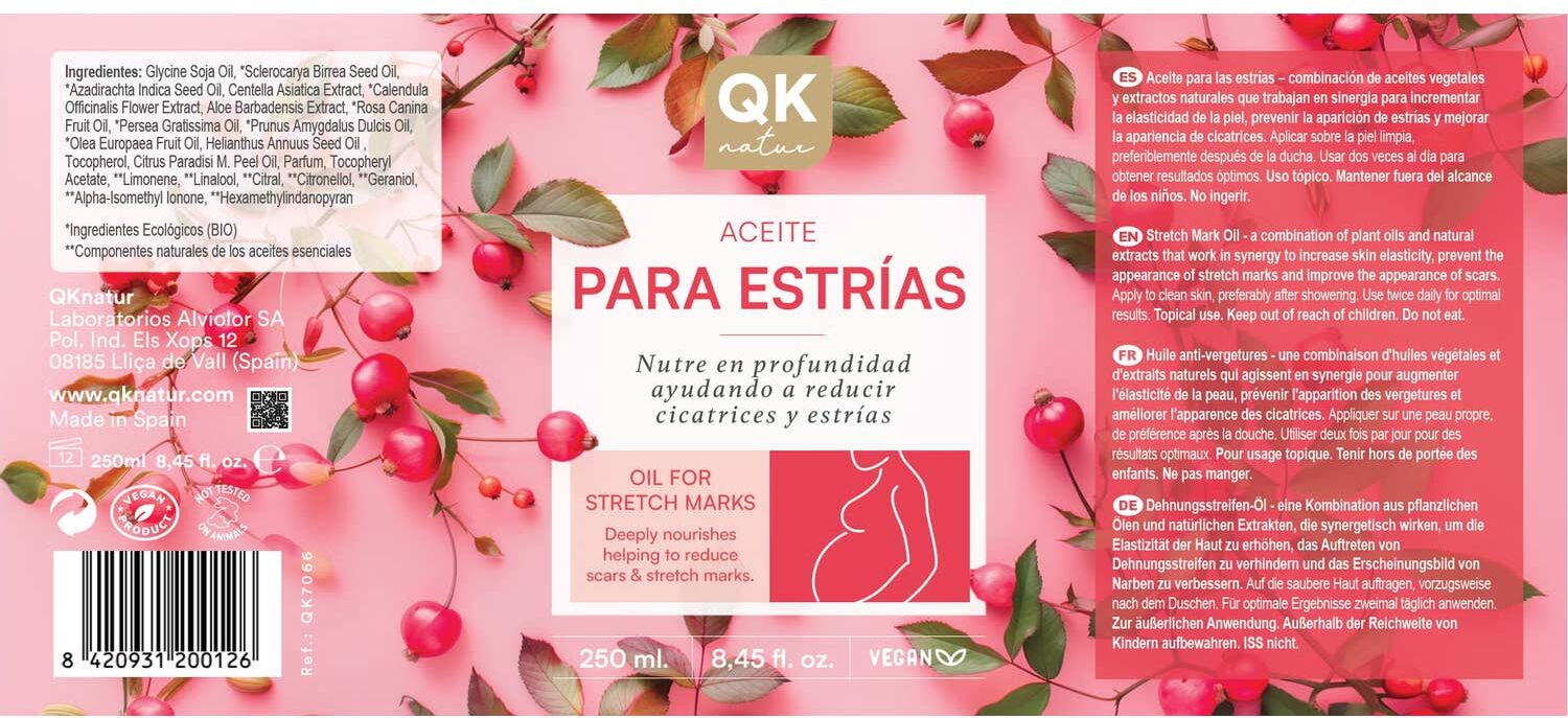 QKnatur Aceite Antiestrías 250 ml