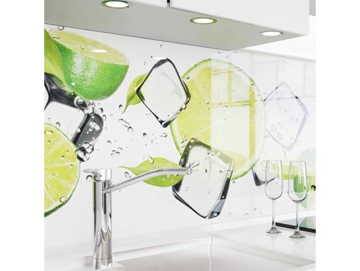 danario Küchenrückwand selbstklebend, Glasoptik 0,8 mm - Spritzschutz Küche Die smarte Alternative zu Glas. Nur bei uns: Ablösbar & mieterfreundlich. Überbrückt Fliesen