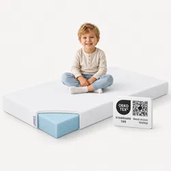 Arensberger Kindermatratze Babymatratze NORA   70x140cm   Bezug waschbar & abnehmbar   punktelastischer Gelschaum   Jugendmatratze, allergikerfreundlich premium Bezug