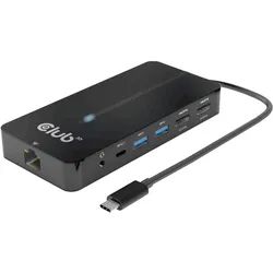 Club 3D CSV-1595 (USB-C, 7 Ports), Dockingstation + USB Hub, Schwarz