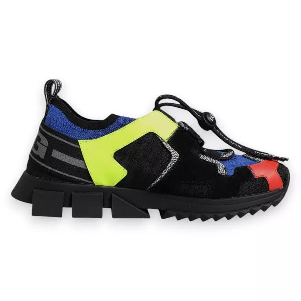 Dolce & Gabbana Mehrfarbige Mesh Sorrento Trekking Sneakers Schuhe