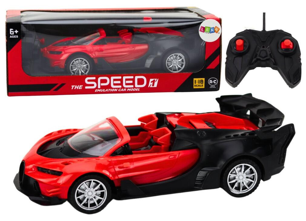 Lean Toys Speelgoedauto op afstand bestuurbare sportwagen RC 1:18 Rood