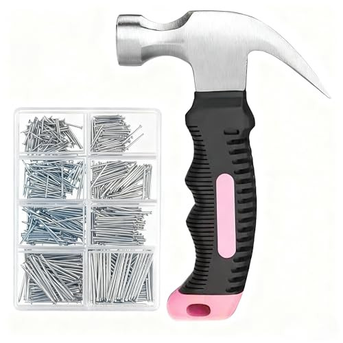 ZAselect Mini Hamer en Spijker Set met 560 Kleine Nagels en 325g Hamer