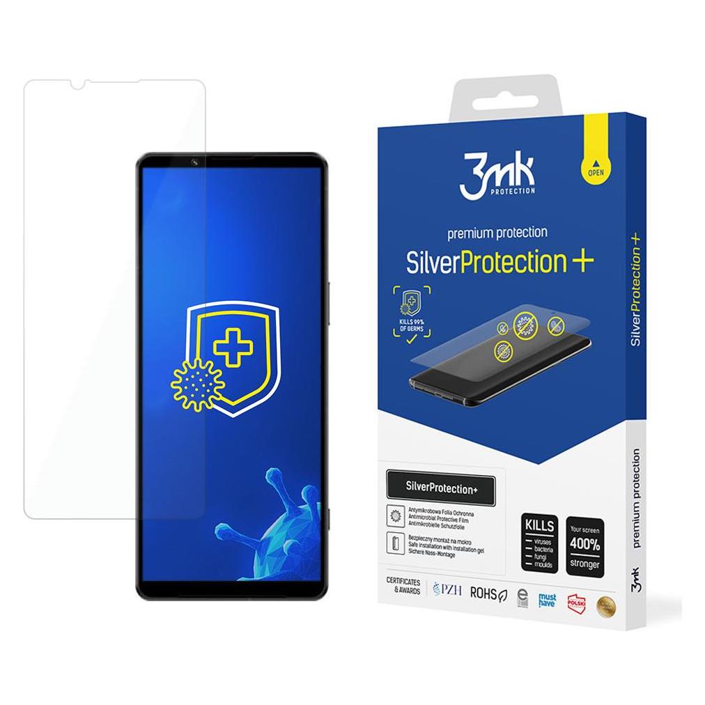 3MK Silver Protect+ Sony Xperia 1 IV Folia Antymikrobowa montowana na mokro (Sony Xperia 1 IV) (3mk Silver Protect+(964))