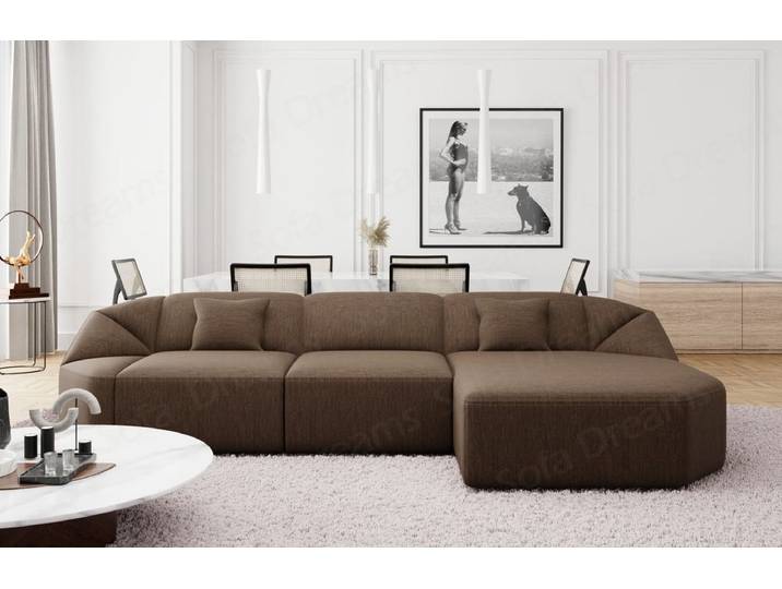 Stoff Ecksofa Cabrera L-Form Kurz