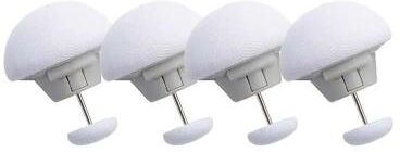 Uplift Treasures Mushroom Quilt Clips Non Slip Bed Sheet Fasteners Set white