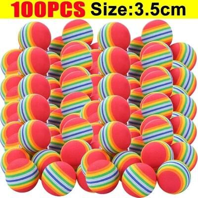 Uplift Essentials """Gravity Defying"" Rainbow EVA Bouncing Balls 100pcs"