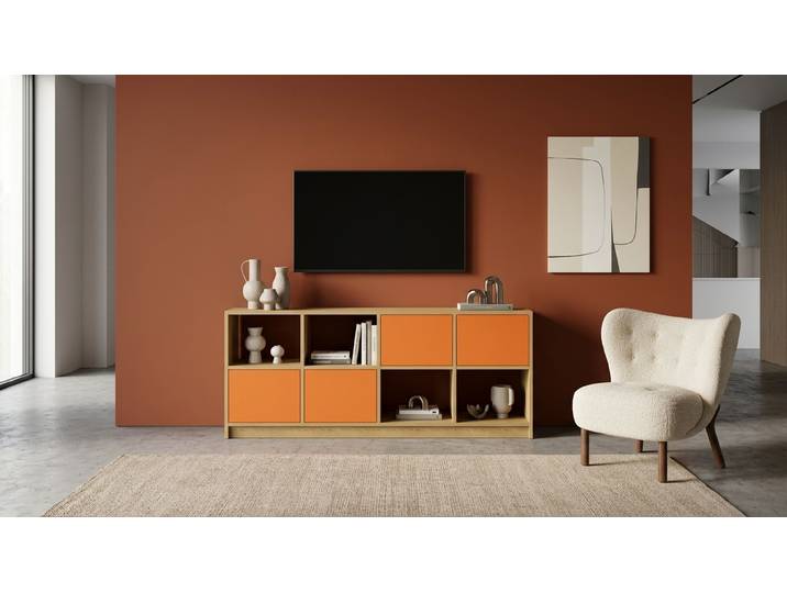 Langes Sideboard nach Maß – gratis Magazin Eiche Natur geölt