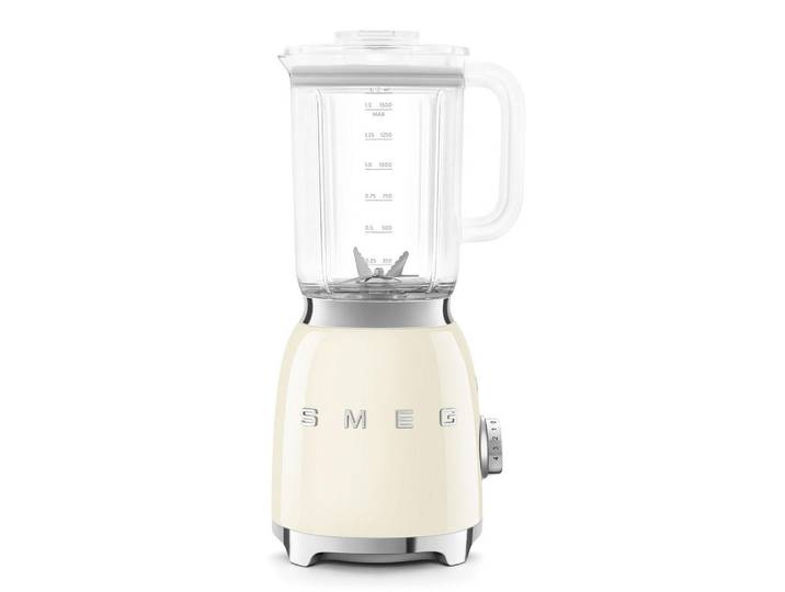 Smeg Standmixer, Creme, Metall, Kunststoff, 1,5 l, 19.7x39.7x16.3 cm, abnehmbare Klingen, abnehmbarer Mixbehälter, rutschfeste Füße, Smoothie-Funktion, Ice-Crush-Funktion, Nachfüllöffnung im Deckel, Sicherheitsschaltung, einfache Reinigung, verschiedene Geschwindigkeitsstufen, Pulse-Funktion, Messer aus Edelstahl, Überhitzungsschutz, Kochgeschirr, Küchengeräte, Mixer