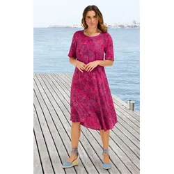Viskose-Kleid in Muster fuchsia in Größe 44 von DW-Shop, Fuchsia, 44