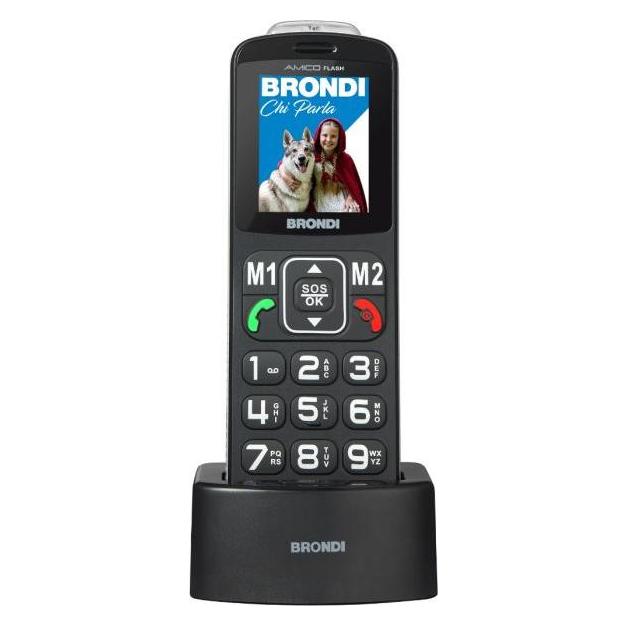 Brondi Amico Flash Schwarz, Handy für Senioren (2") (8015908820706)