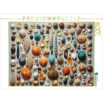 CALVENDO Puzzle Nach dem Strandspaziergang - Muscheln und Schnecken | 1000 Teile Lege-Größe 64x48cm Foto-Puzzle für glückliche Stunden