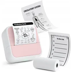 Loveinstant Drukarka Termiczna Bluetooth Do Zdjęć Naklejek Notatek Etykiet 53mm 203dpi / S1 / Różowy (203 dpi), Etikettendrucker, Pink