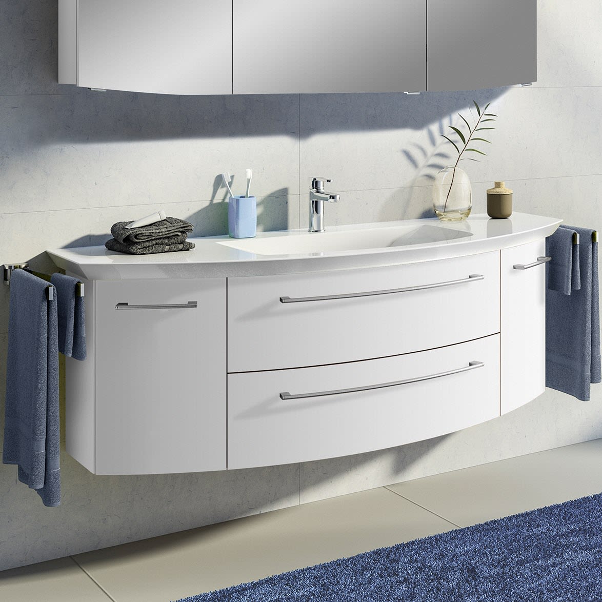 Pelipal Cassca Waschtischunterschrank 139 x 46,2 x 48 cm mit Griff C1, Badmöbel, CS-WTUSL06F10K25-C1-AN,