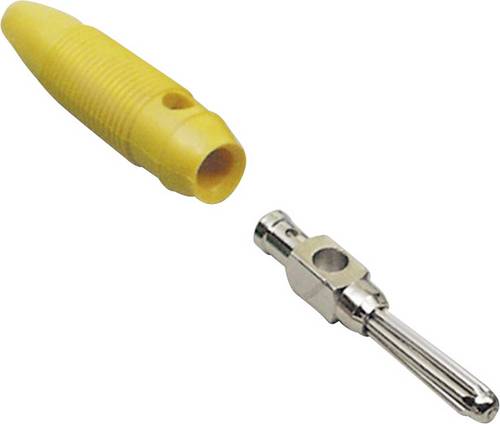 BKL Electronic 072179 Büschelstecker Stecker, gerade Stift-Ø: 4mm Gelb