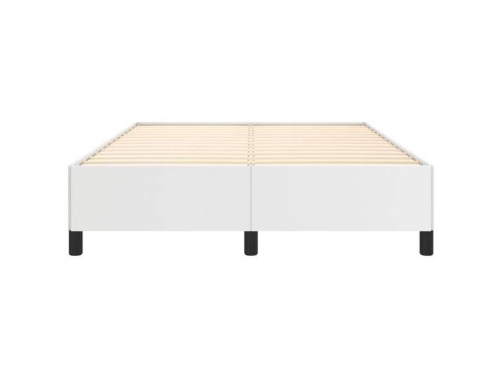 Cadre de lit Blanc 140x190 cm Similicuir_2 ans garantie_17433