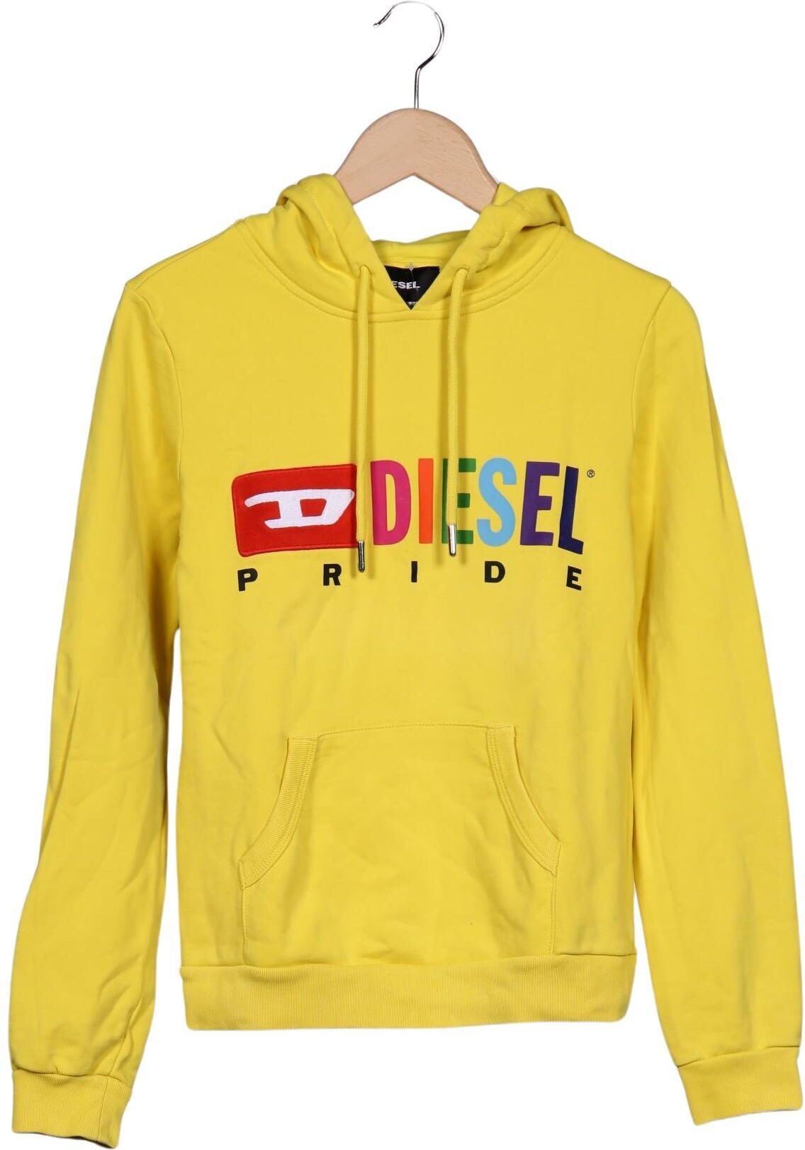 Diesel Damen Kapuzenpullover, Gelb, Gr. S, Baumwolle - Second Hand