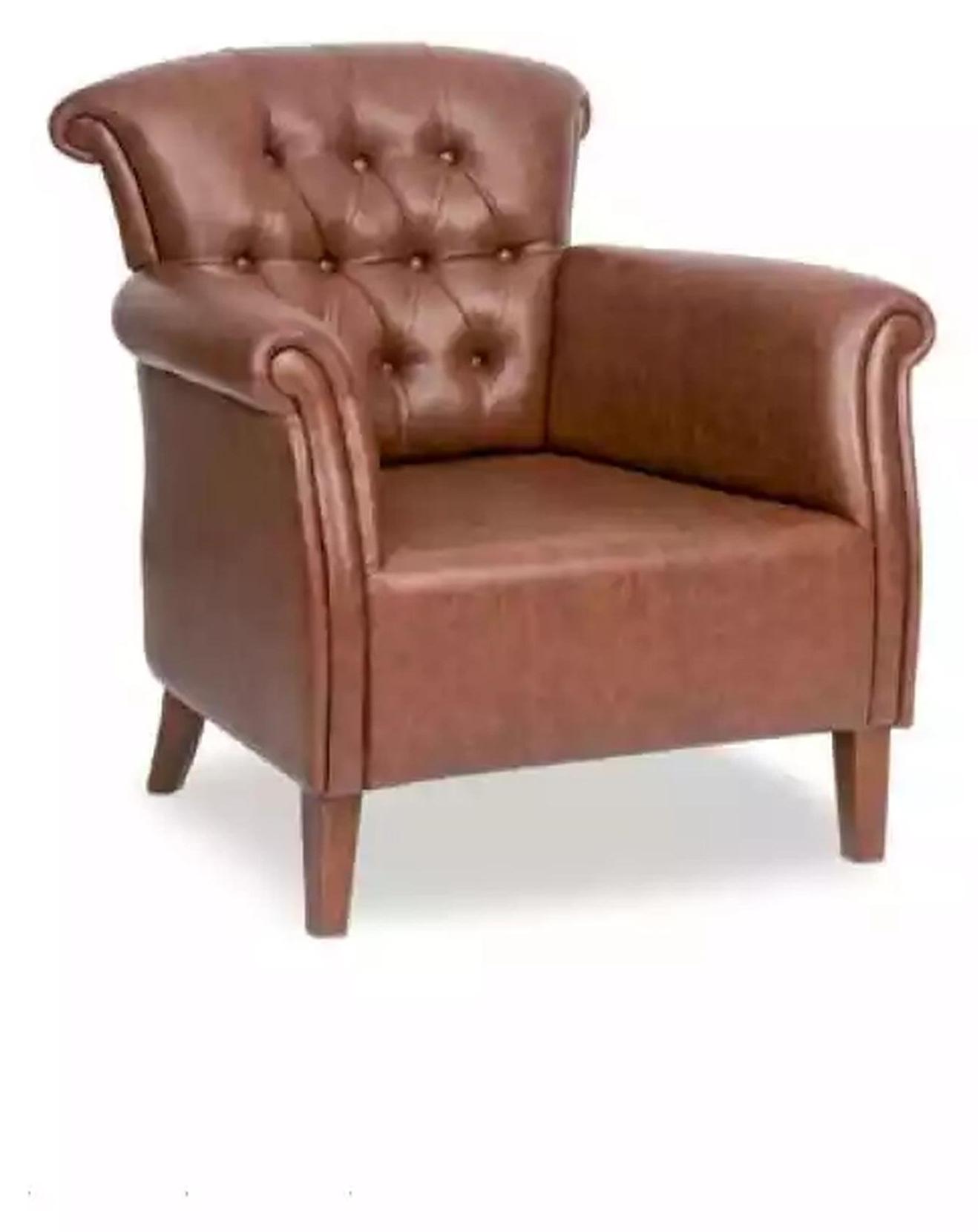 Design Sessel Braun Polster Sitzer Luxus Büro Möbel Arbeitszimmer