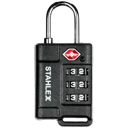 TSA-Gepäckschloss - 3-stelliger Zahlencode - Für Flugreisen, Koffer, Rucksäcke & Taschen - Robustes Kunststoff/Metall - 3x6.2x1cm