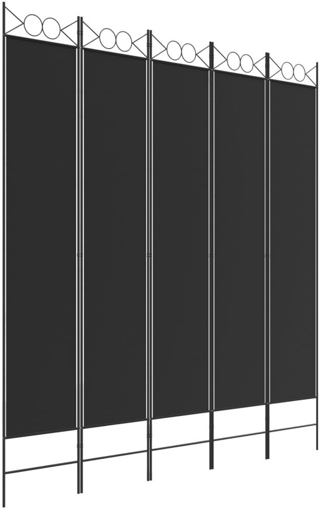Marlow Home Co. Casida Folding Room Divider Black 200 x 220 cm