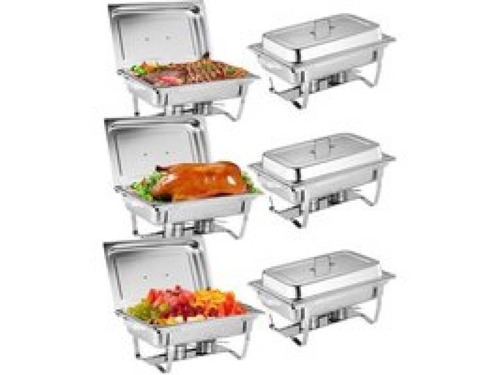 Set buffet chauffe-plat lot 6 8QT inox chafing dish mariage traiteur