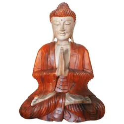 Hand Carved Buddha Statue - 30cm Welcome