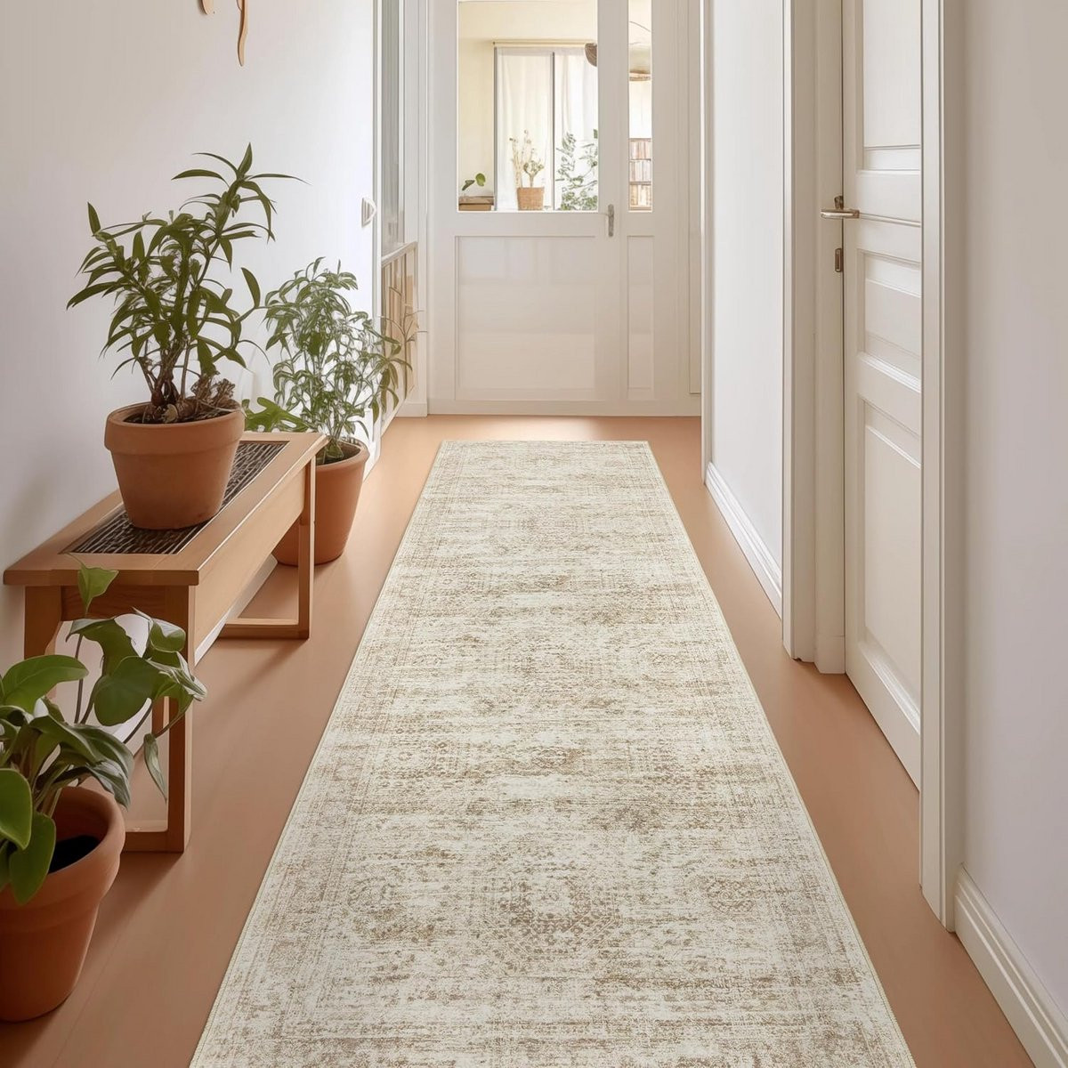 Wasbare antislip tapijtloper voor gang, slaapkamer, keuken of badkamer