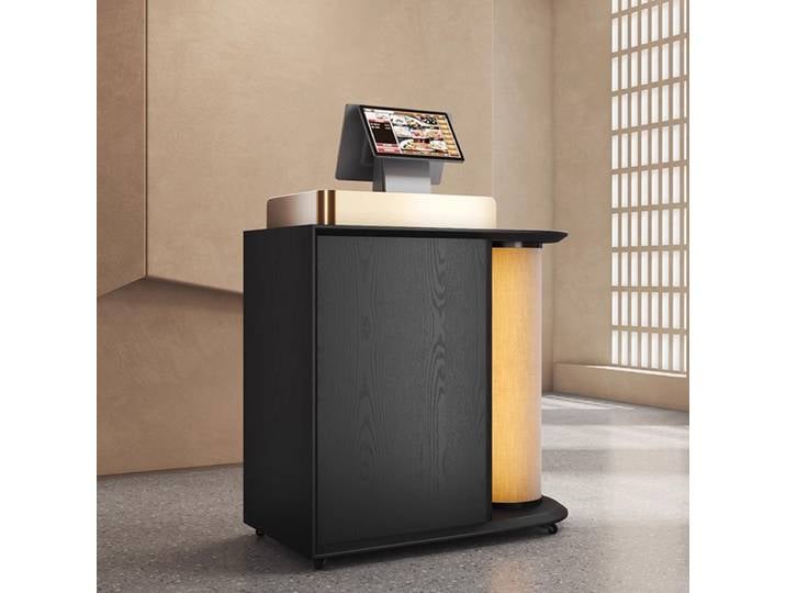 Bureaux de réception de rangement de Style personnalisé, bureaux de réception Premium pour Salon, meubles de bureau élégants et uniques Empfangstheke Friseur
