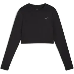 PUMA Damen Shirt W PWRSHAPE CROPPED LS, Größe L in Schwarz Schwarz