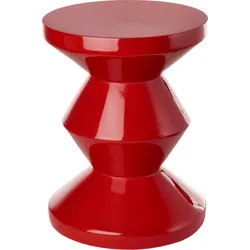 Zig Zag Hocker oder Beistelltisch, rot