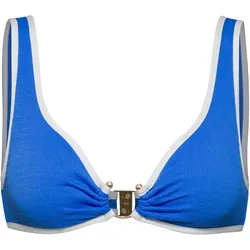 Seafolly Beach Bound Ring Front Tank Bikini Oberteil Damen | Gr. 40 | blau - blau