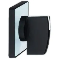 Schneider Electric KBG3H Betätigungselement 45x45mm, silberfarben- Knebel, schwarz, zum Gravieren
