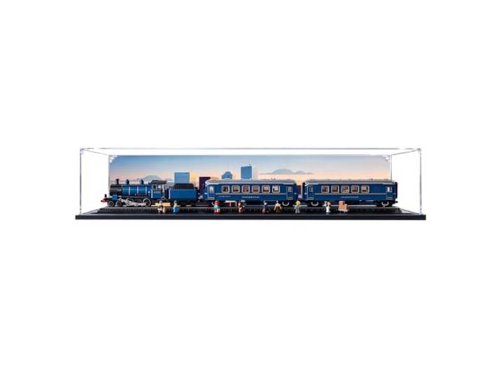 Vitrine kompatibel mit Le-go 21344 Orient Express Sets (f) Staubdichte Vitrine Box, Heimaufbewahrung, kompatibel mit Le-go 21344 Orient Express (nur Box)